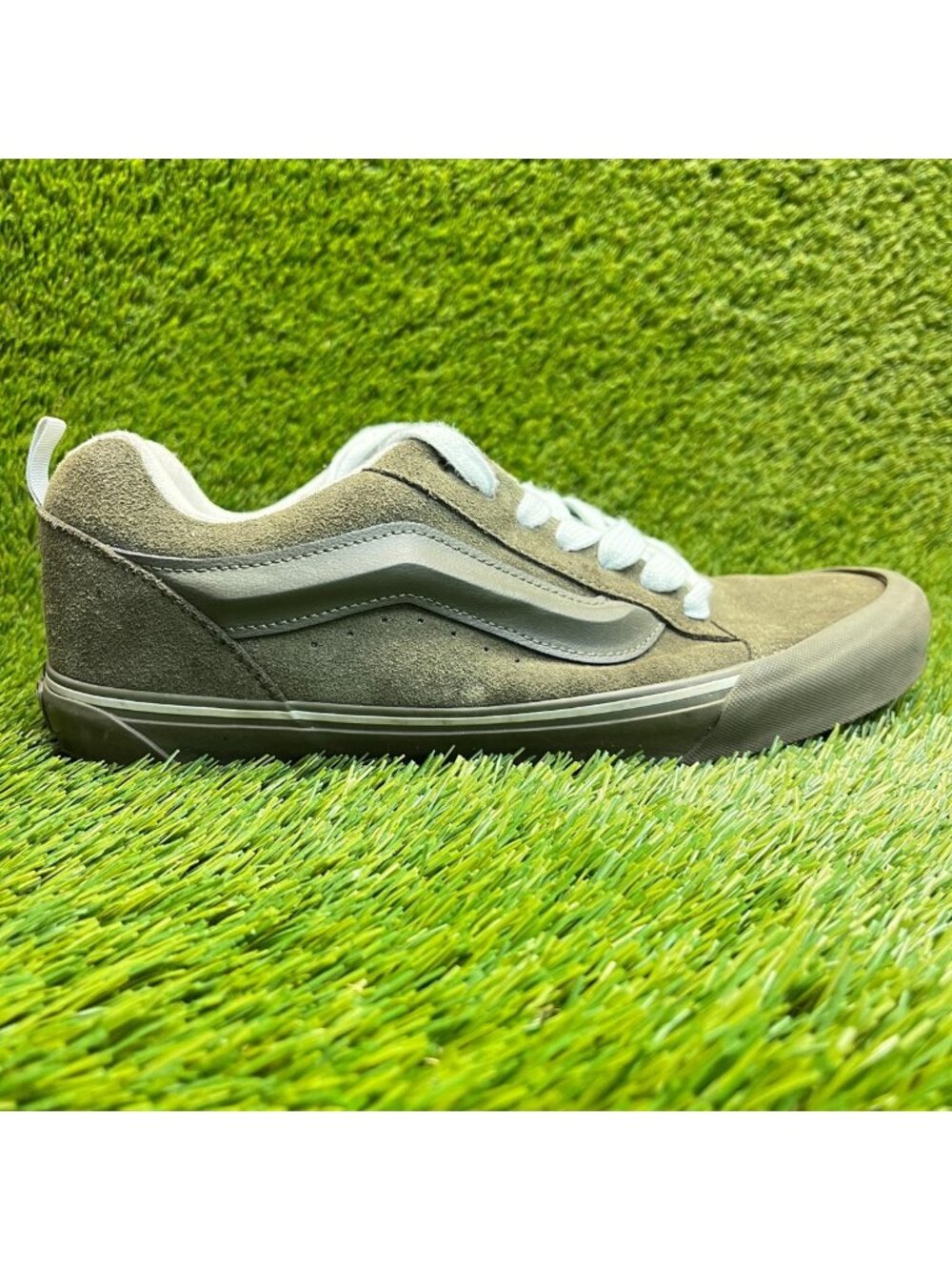 Vans Knu Skool Utility Mono Mens Size 12 Green‎ Athletic Skate Shoes Sneakers